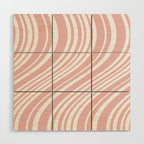 Wavy Stripes XXIX - Blush Pink Wood Wall Art Gallery Image 1