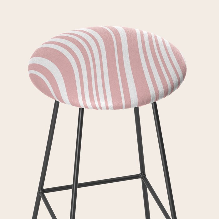 Wavy Stripes XXIX - Blush Pink Stool Gallery Image 2