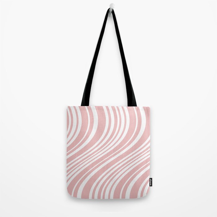 Wavy Stripes XXIX - Blush Pink Tote Bag Gallery Image 2