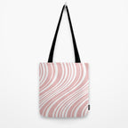 Wavy Stripes XXIX - Blush Pink Tote Bag Gallery Image 2