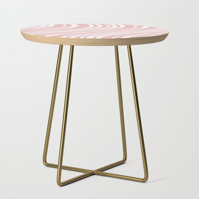 Wavy Stripes XXIX - Blush Pink Side Table Gallery Image 1
