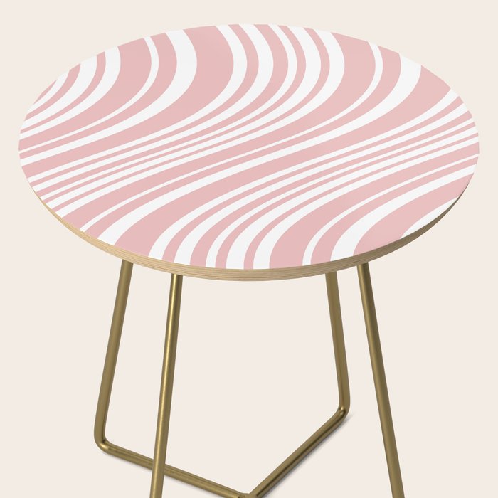 Wavy Stripes XXIX - Blush Pink Side Table Gallery Image 2