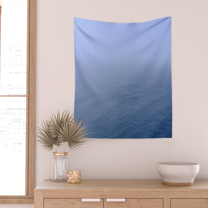 blue water - modern seascape ocean photograph Wall Tapestry Gallery Image 2