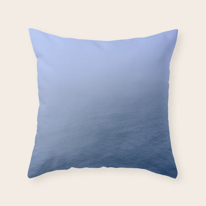 blue water - modern seascape ocean photograph Throw Pillow Gallery Image 1