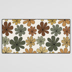 Retro Daisy Pattern Multicolor IX Desk Mat Gallery Image 3