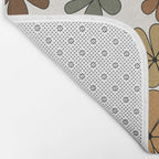 Retro Daisy Pattern Multicolor IX Bath Mat Gallery Image 2