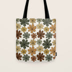 Retro Daisy Pattern Multicolor IX Tote Bag Gallery Image 1