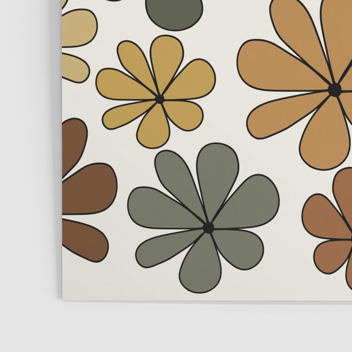 Retro Daisy Pattern Multicolor IX Poster Gallery Image 3