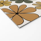 Retro Daisy Pattern Multicolor IX Welcome Mat Gallery Image 2