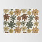 Retro Daisy Pattern Multicolor IX Rug Gallery Image 2