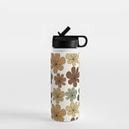 Retro Daisy Pattern Multicolor IX Water Bottle Gallery Image 1