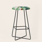 White Flowers Stool Gallery Image 1