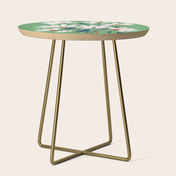 White Flowers Side Table Gallery Image 1