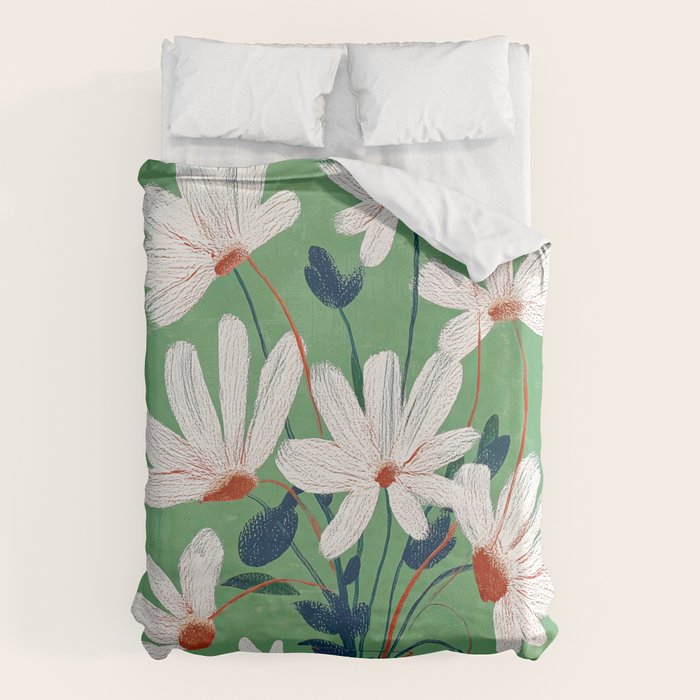 White Flowers Duvet Cover Gallery Image 1