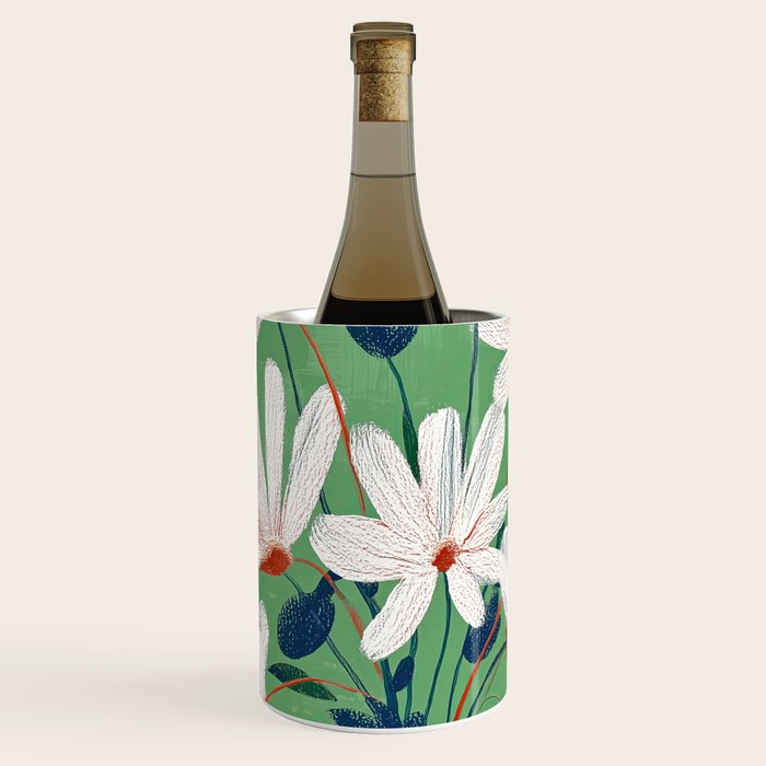 White Flowers Wine Chiller Gallery Image 1