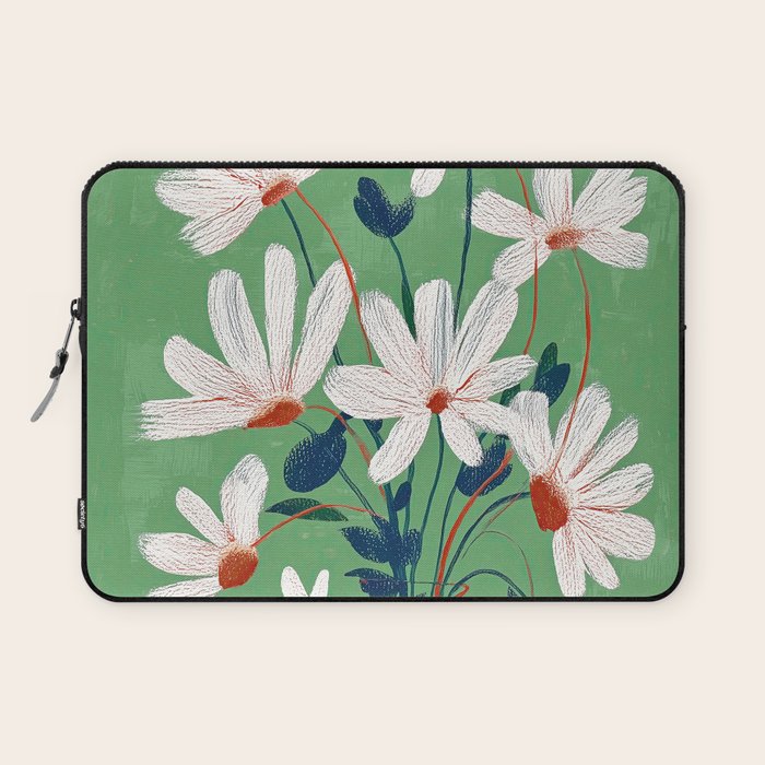 White Flowers Laptop Sleeve Gallery Image 1