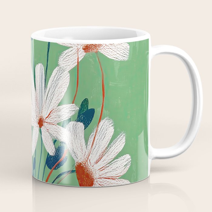 White Flowers Coffee Mug Gallery Image 1