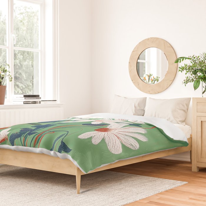 White Flowers Duvet Cover Gallery Image 2