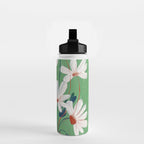 White Flowers Water Bottle Gallery Image 2