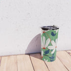 White Flowers Travel Mug Gallery Image 4