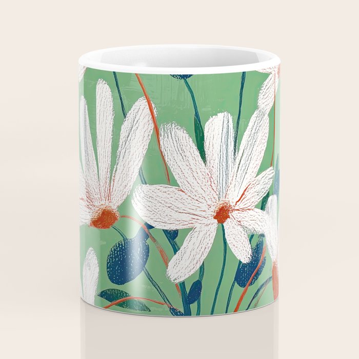 White Flowers Coffee Mug Gallery Image 4