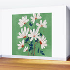 White Flowers Wall Mural Gallery Image 2