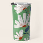White Flowers Travel Mug Gallery Image 3
