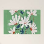 White Flowers Welcome Mat Gallery Image 1