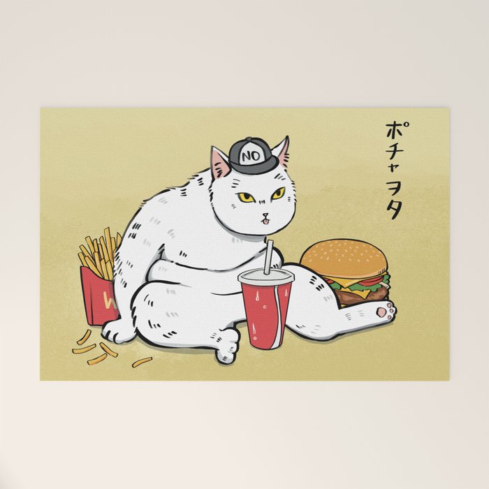 Fast Food Cat Welcome Mat Gallery Image 1
