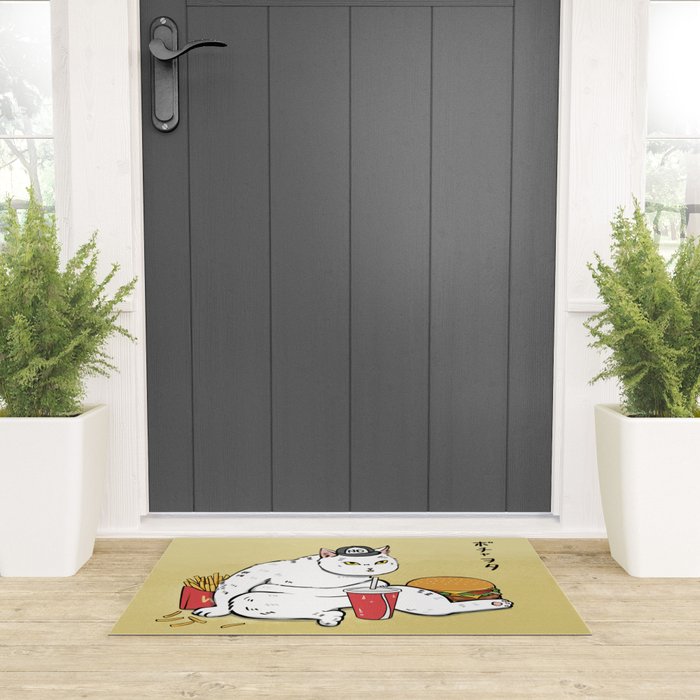 Fast Food Cat Welcome Mat Gallery Image 3