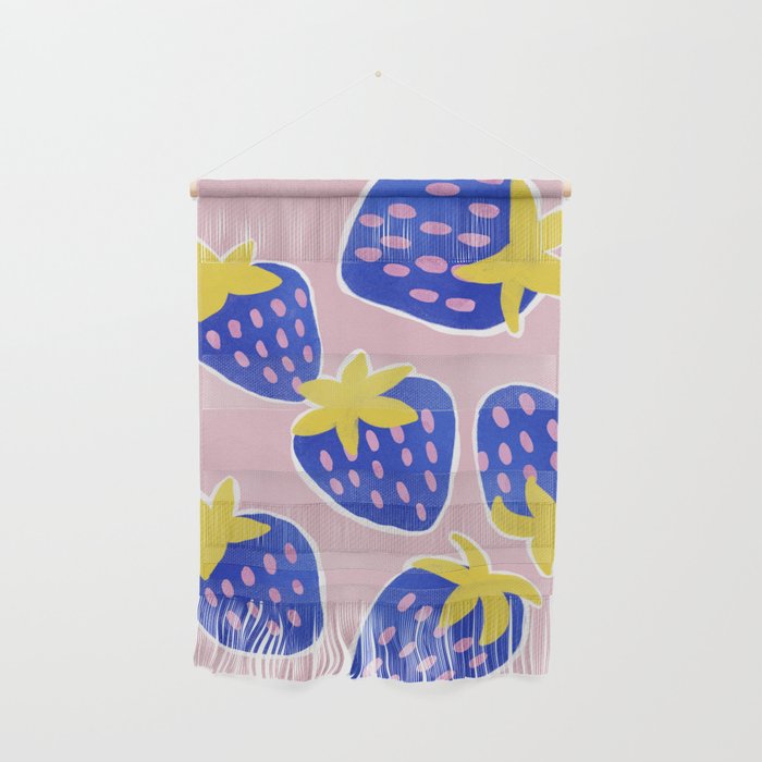 Blue Strawberries Wall Hanging Gallery Image 1