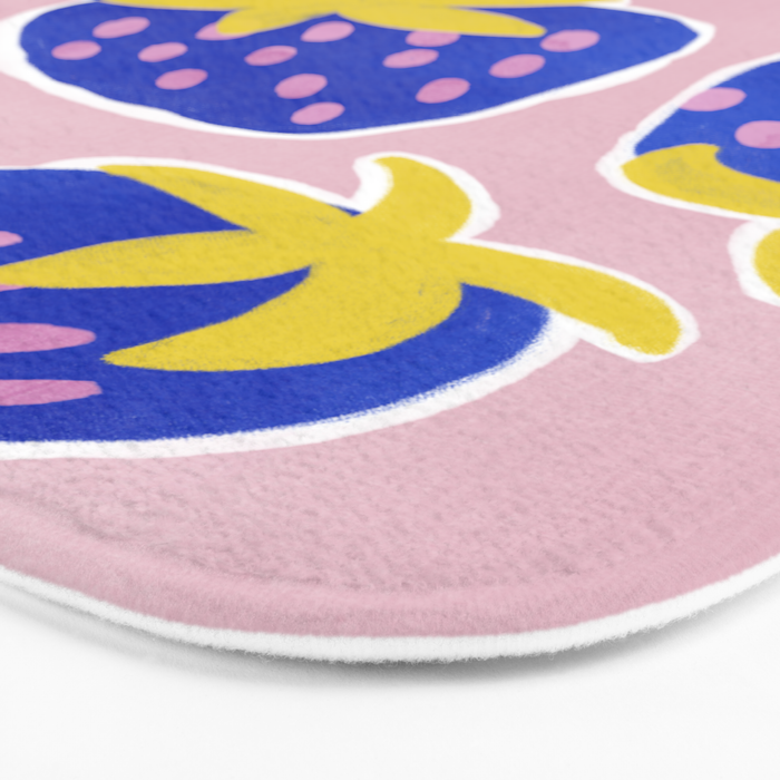 Blue Strawberries Bath Mat Gallery Image 3