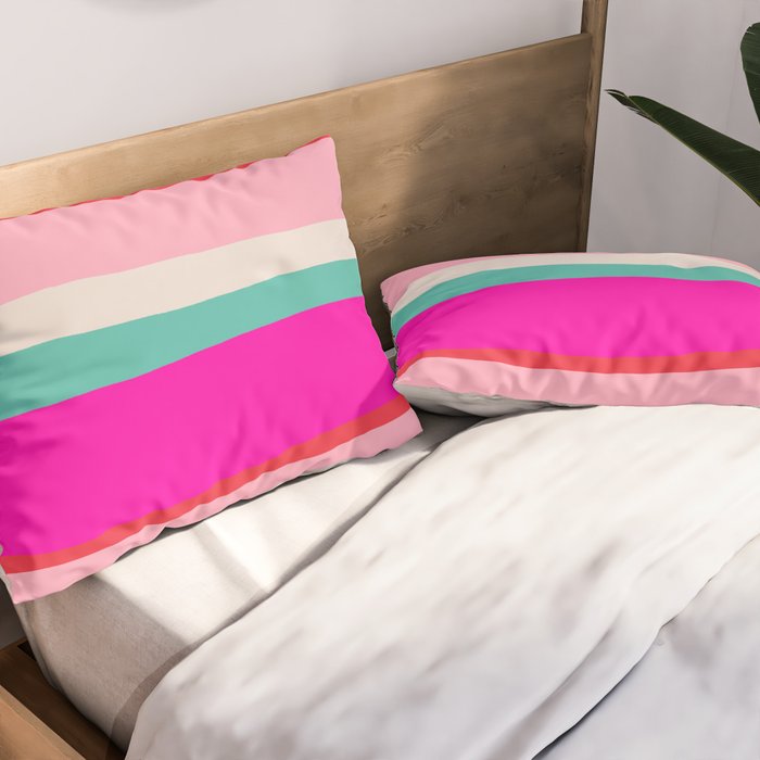 Candy Stripe Christmas Pillow Sham Gallery Image 2