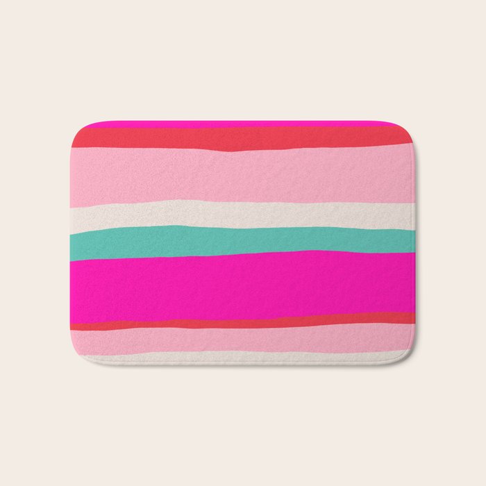 Candy Stripe Christmas Bath Mat Gallery Image 1