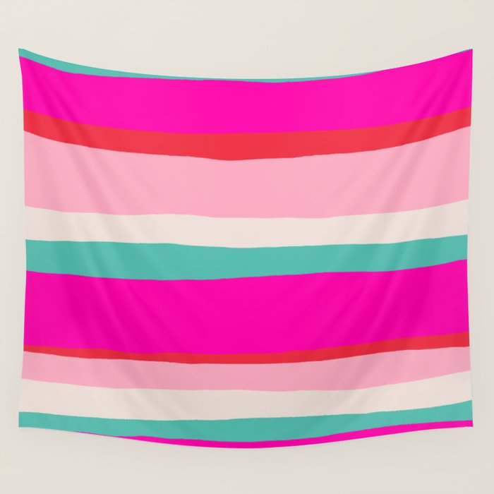 Candy Stripe Christmas Wall Tapestry Gallery Image 1