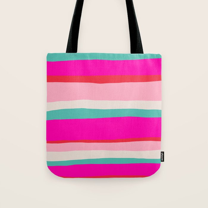 Candy Stripe Christmas Tote Bag Gallery Image 1