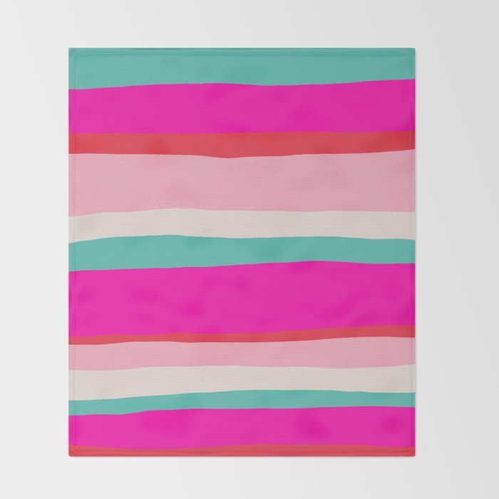 Candy Stripe Christmas Throw Blanket Gallery Image 2