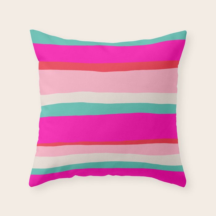 Candy Stripe Christmas Throw Pillow Gallery Image 6