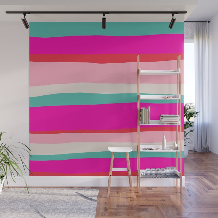 Candy Stripe Christmas Wall Mural Gallery Image 1