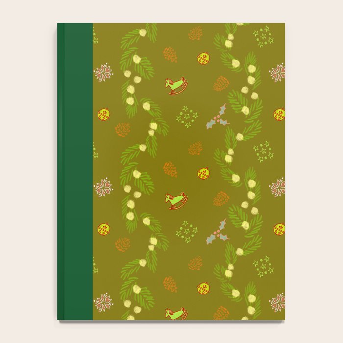 Whimsical Tiny Toys & Pine Branches in Green Notebook Gallery Image 4