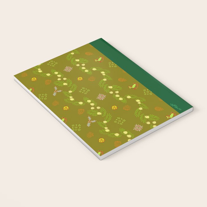 Whimsical Tiny Toys & Pine Branches in Green Notebook Gallery Image 3