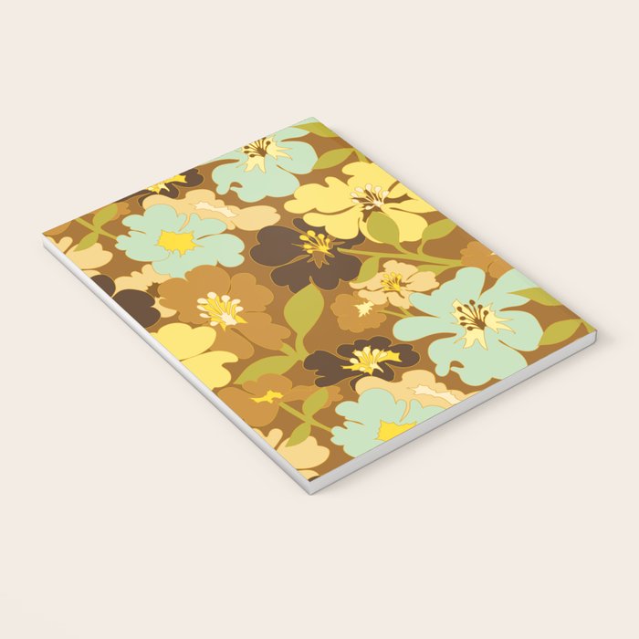 Retro Floral Pattern Notebook Gallery Image 3