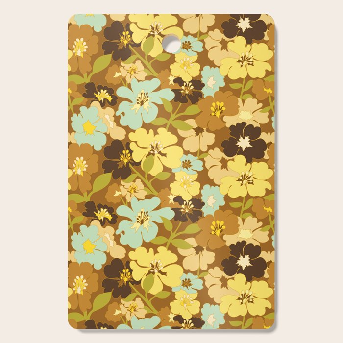 Retro Floral Pattern Cutting Board Gallery Image 1