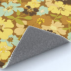 Retro Floral Pattern Rug Gallery Image 4