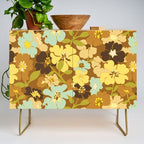 Retro Floral Pattern Credenza Gallery Image 1