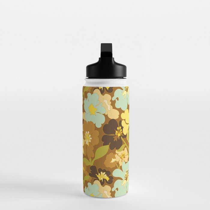 Retro Floral Pattern Water Bottle Gallery Image 3