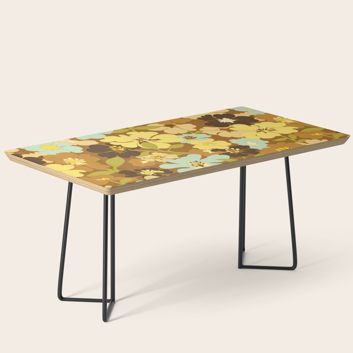Retro Floral Pattern Coffee Table Gallery Image 1