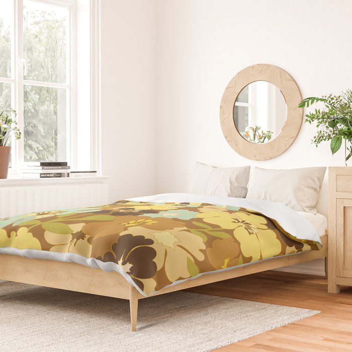 Retro Floral Pattern Duvet Cover Gallery Image 2
