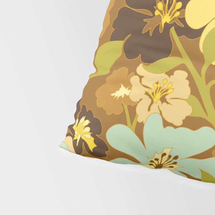 Retro Floral Pattern Pillow Sham Gallery Image 4