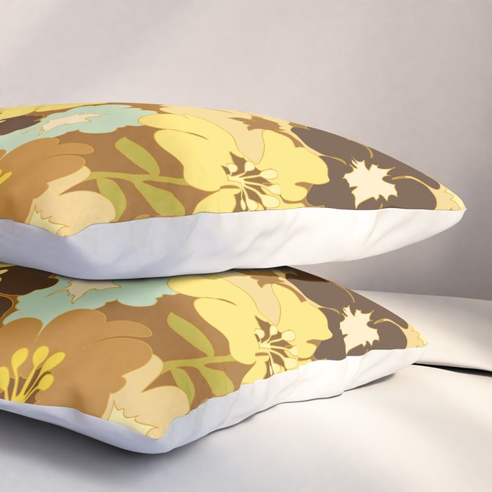 Retro Floral Pattern Pillow Sham Gallery Image 3